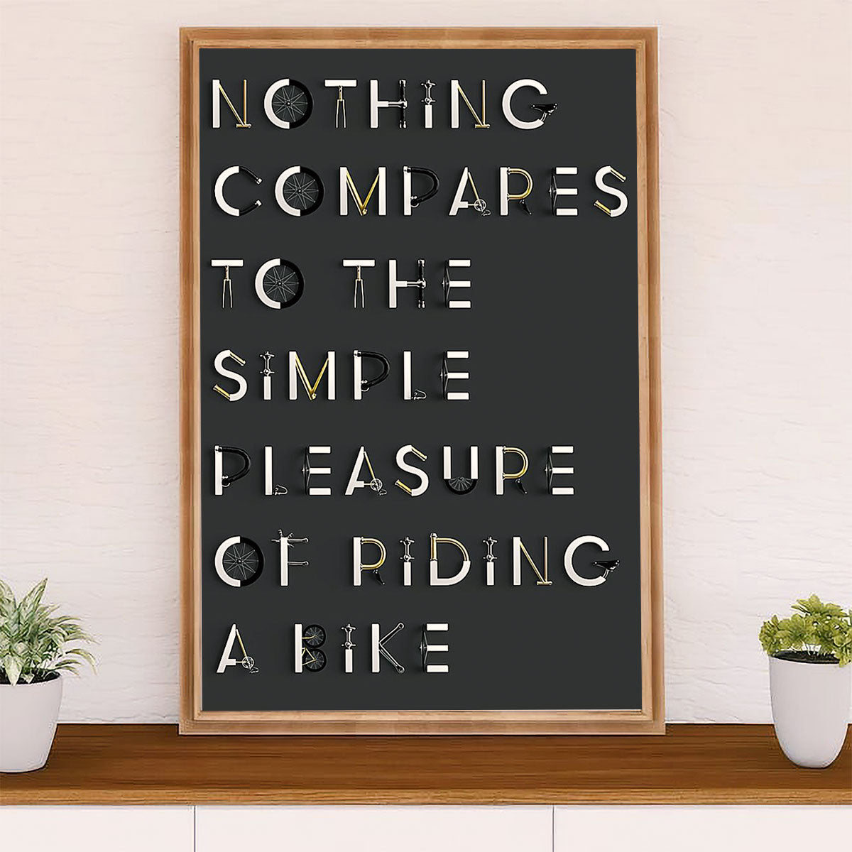 Cycling, Mountain Biking Canvas Wall Art Prints | Pleasure of Riding A Bike | Home Décor Gift for Cycler