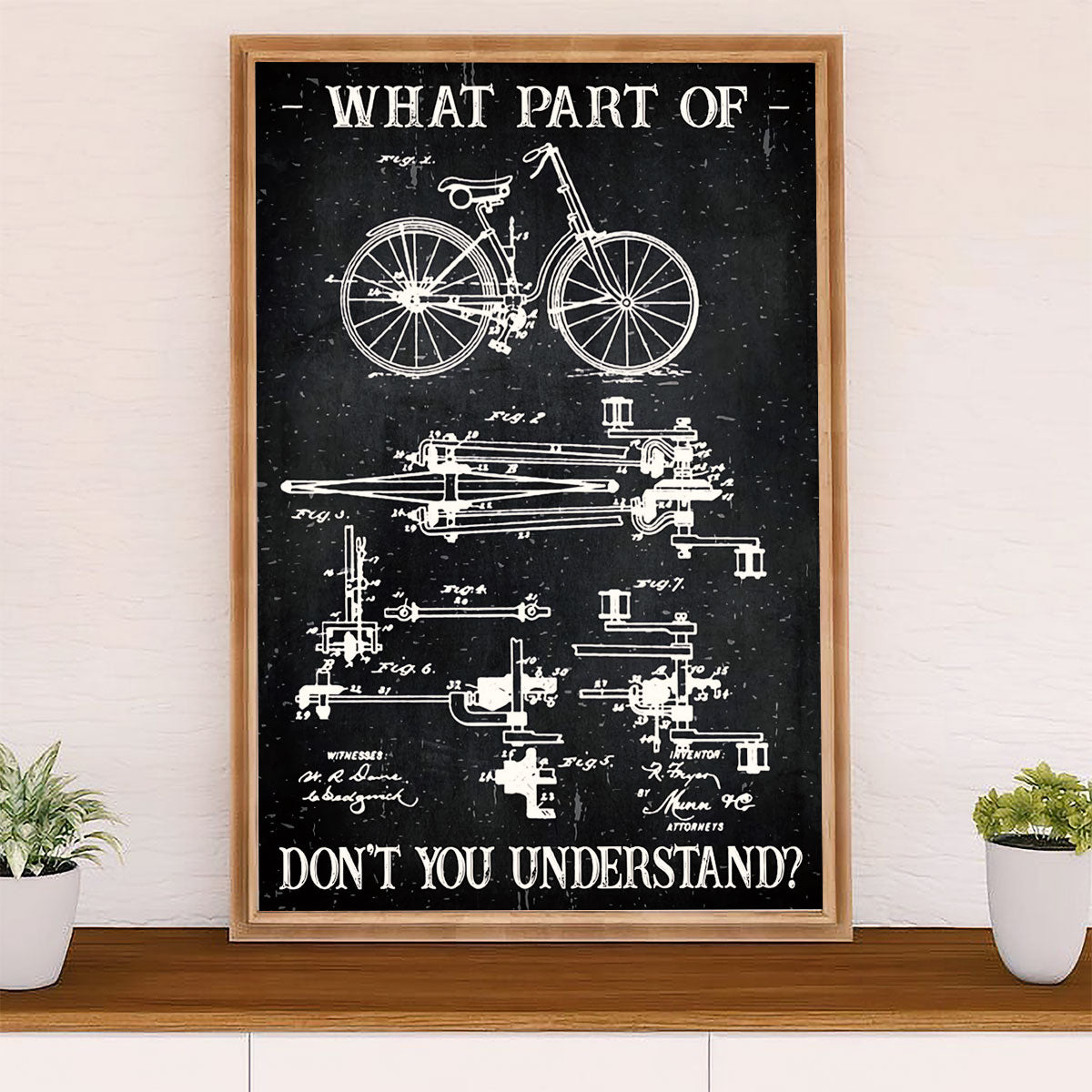 Cycling, Mountain Biking Canvas Wall Art Prints | Don't You Understand | Home Décor Gift for Cycler