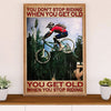 Cycling, Mountain Biking Poster Prints | Get Old When Stop Riding | Wall Art Gift for Cycler