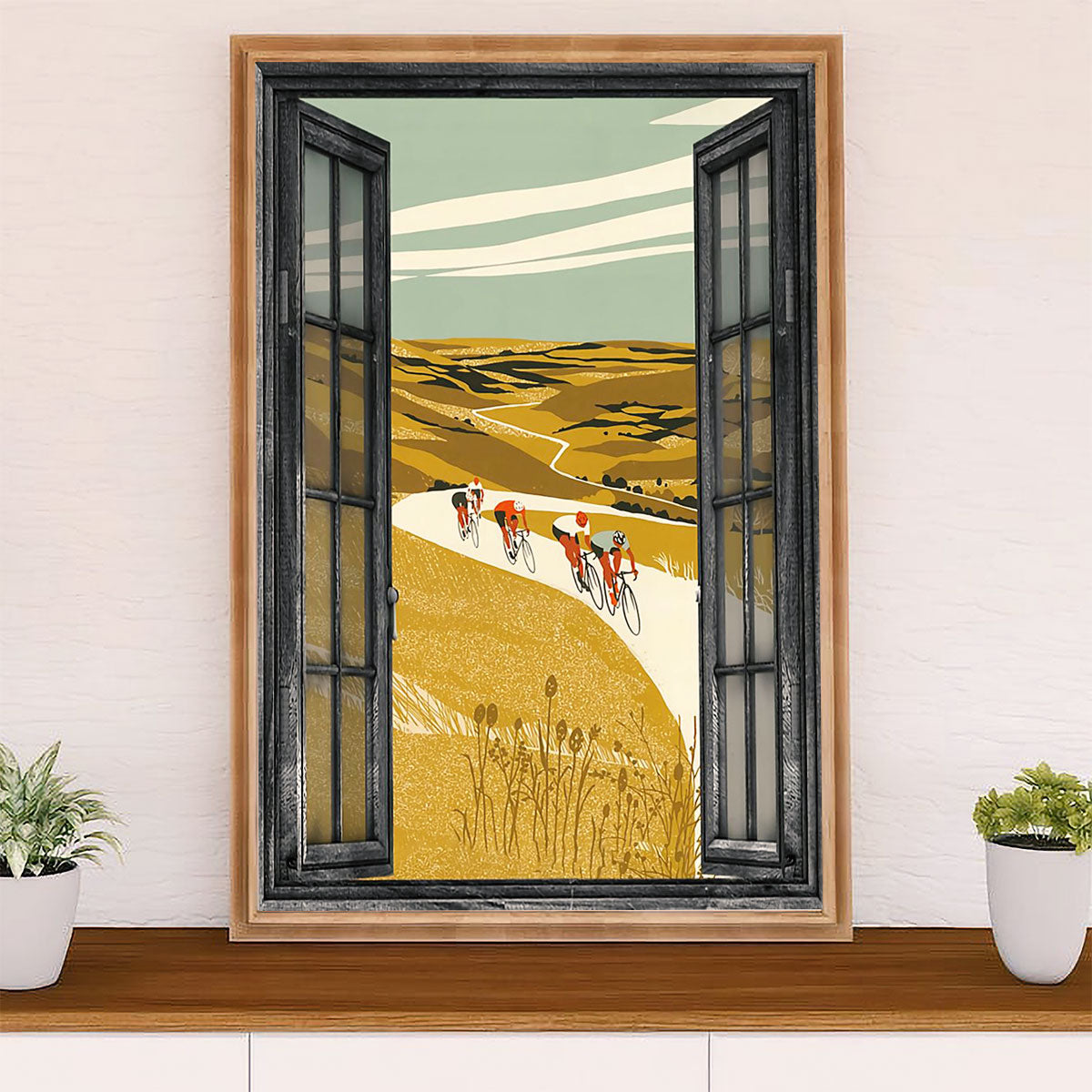 Cycling, Mountain Biking Poster Prints | Cycling Landscape | Wall Art Gift for Cycler