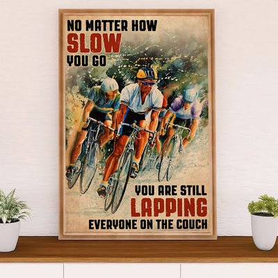 Cycling, Mountain Biking Canvas Wall Art Prints | Lapping Everyone | Home Décor Gift for Cycler