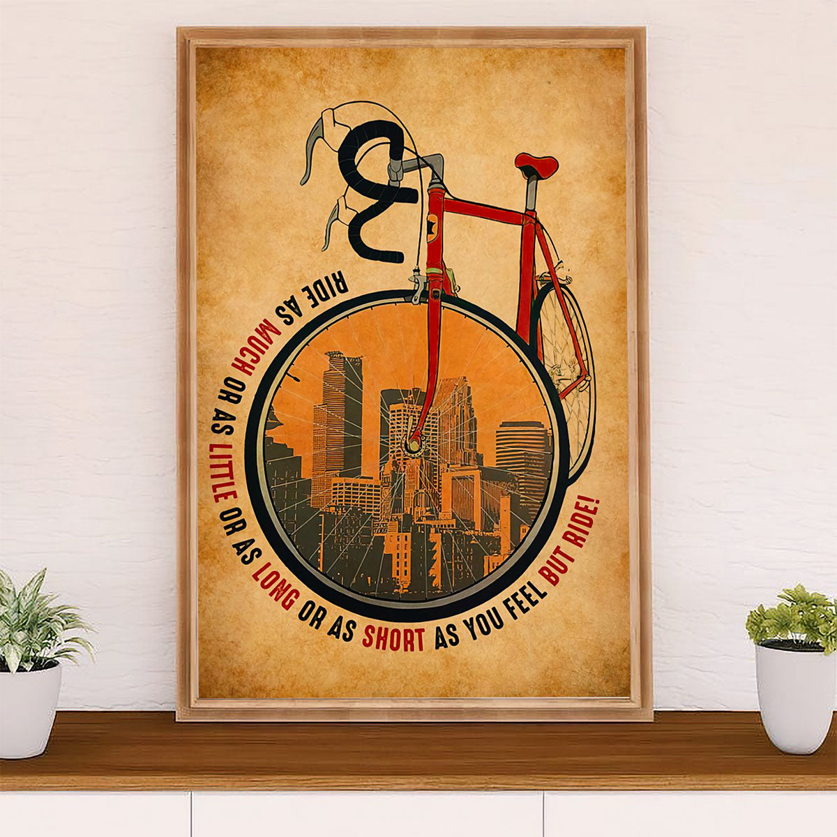 Cycling, Mountain Biking Canvas Wall Art Prints | Ride As Much As | Home Décor Gift for Cycler