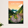 Cycling, Mountain Biking Canvas Wall Art Prints | Alpe d' Huez | Home Décor Gift for Cycler