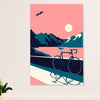 Cycling, Mountain Biking Poster Prints | Cycle in the Mountain Road | Wall Art Gift for Cycler