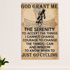 Cycling, Mountain Biking Poster Prints | God Grant Me | Wall Art Gift for Cycler