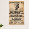 Cycling, Mountain Biking Canvas Wall Art Prints | God Grant Me | Home Décor Gift for Cycler