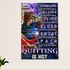 Cycling, Mountain Biking Canvas Wall Art Prints | Blood Sweat Pain | Home Décor Gift for Cycler