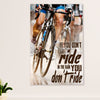 Cycling, Mountain Biking Poster Prints | Ride In The Rain | Wall Art Gift for Cycler