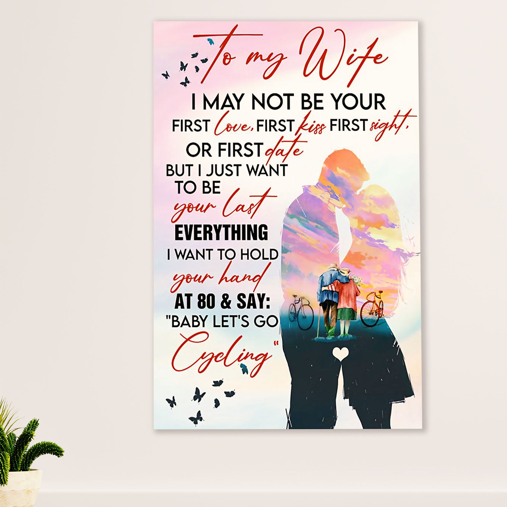 Cycling, Mountain Biking Canvas Wall Art Prints | From Husband To Wife | Home Décor Gift for Cycler