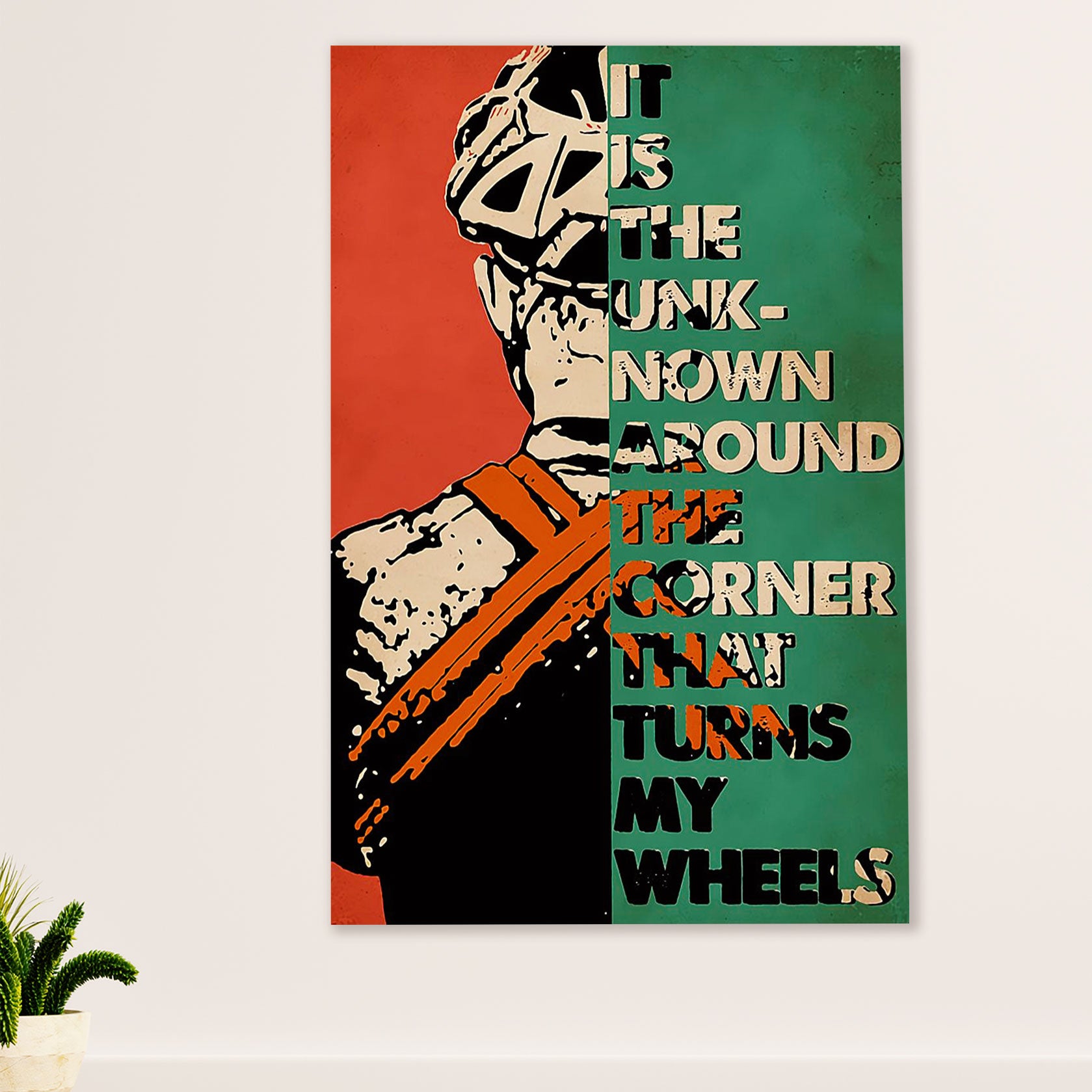 Cycling, Mountain Biking Canvas Wall Art Prints | Turns My Wheels | Home Décor Gift for Cycler