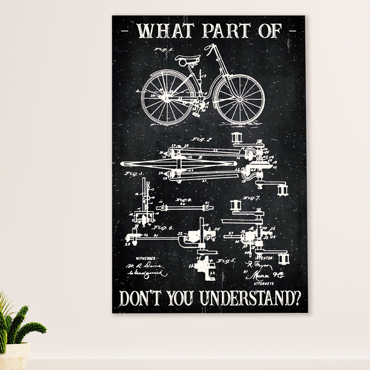 Cycling, Mountain Biking Canvas Wall Art Prints | Don't You Understand | Home Décor Gift for Cycler