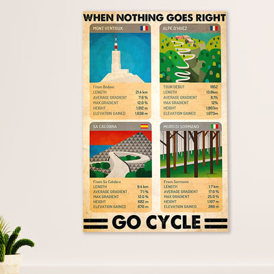 Cycling, Mountain Biking Poster Prints | Go Cycle | Wall Art Gift for Cycler