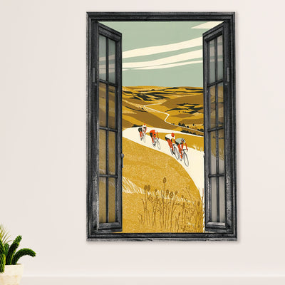 Cycling, Mountain Biking Canvas Wall Art Prints | Cycling Landscape | Home Décor Gift for Cycler