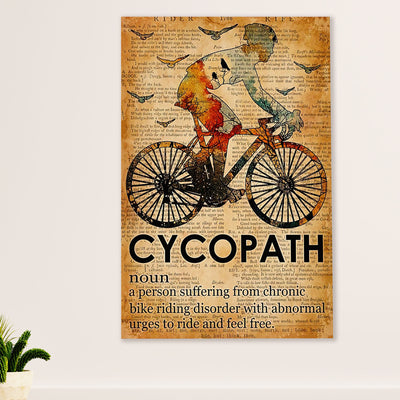 Cycling, Mountain Biking Poster Prints | Cycopath Definition | Wall Art Gift for Cycler