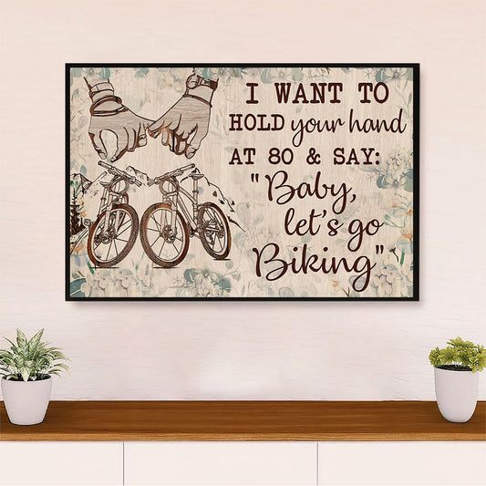 Cycling, Mountain Biking Canvas  Prints | Couple Cycling | Wall Art Gift for Cycler