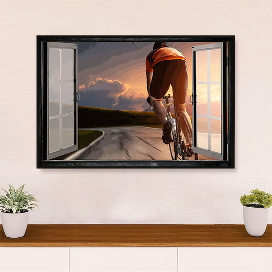 Cycling, Mountain Biking Canvas  Prints | Mountain Landscape | Wall Art Gift for Cycler