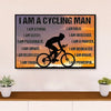 Cycling, Mountain Biking Canvas  Prints | Cycling Man | Wall Art Gift for Cycler