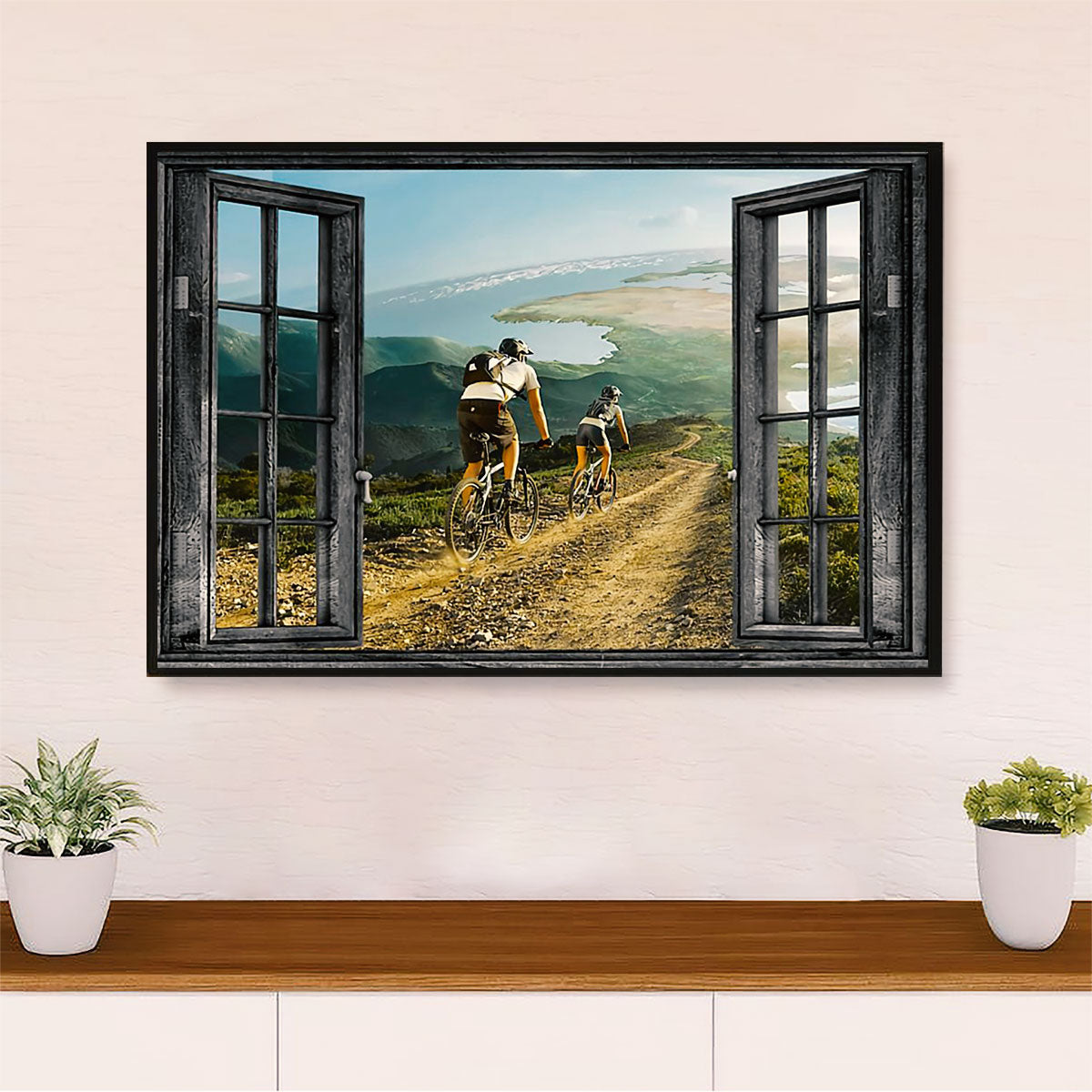 Cycling, Mountain Biking Canvas  Prints | Landscape | Wall Art Gift for Cycler