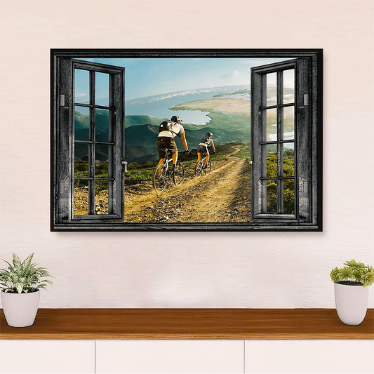 Cycling, Mountain Biking Canvas  Prints | Landscape | Wall Art Gift for Cycler