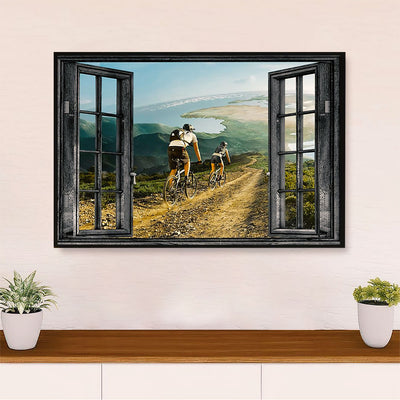 Cycling, Mountain Biking Canvas  Prints | Landscape | Wall Art Gift for Cycler