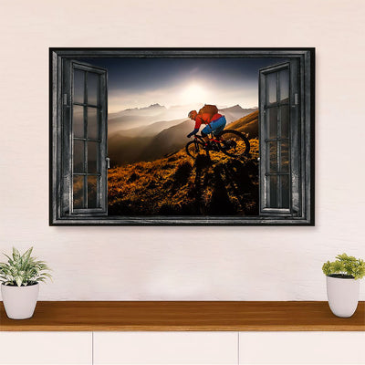Cycling, Mountain Biking Canvas  Prints | Mountain Landscape | Wall Art Gift for Cycler