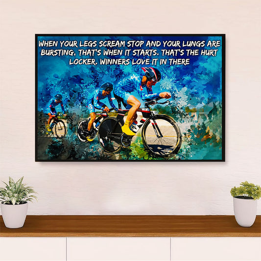 Cycling, Mountain Biking Canvas  Prints | Winners Love It | Wall Art Gift for Cycler