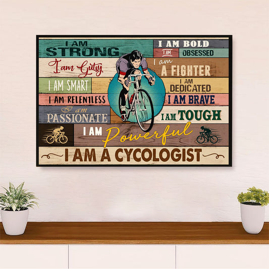 Cycling, Mountain Biking Canvas  Prints | I Am Cycologist | Wall Art Gift for Cycler