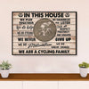 Cycling, Mountain Biking Canvas  Prints | In This House | Wall Art Gift for Cycler