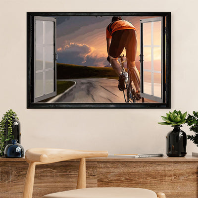 Cycling, Mountain Biking Poster Print | Mountain Landscape | Wall Art Gift for Cycler