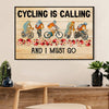 Cycling, Mountain Biking Canvas  Prints | Cycling Is Calling | Wall Art Gift for Cycler