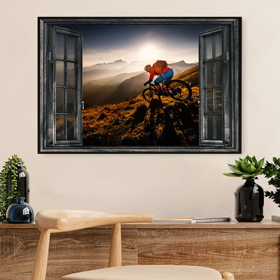 Cycling, Mountain Biking Canvas  Prints | Mountain Landscape | Wall Art Gift for Cycler