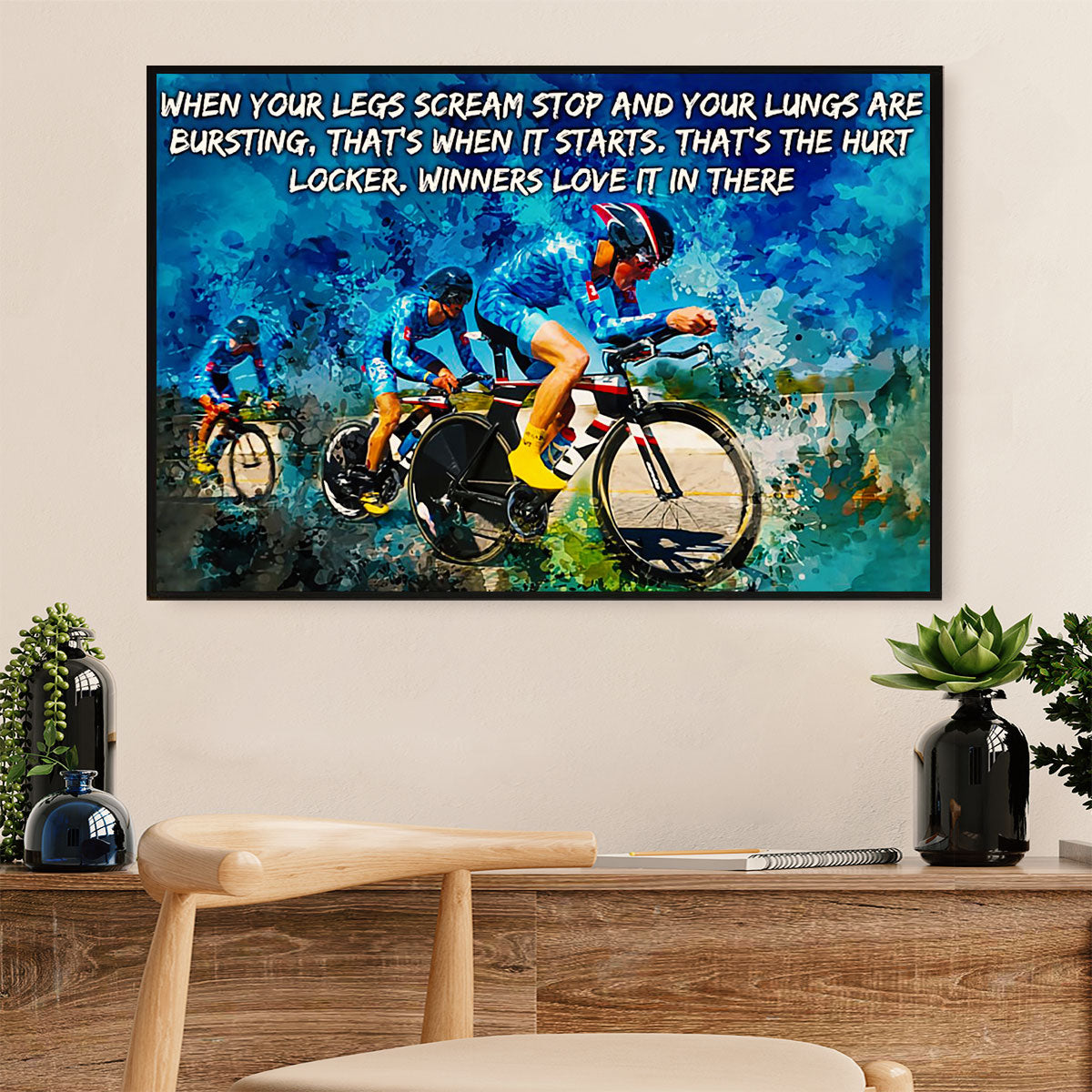 Cycling, Mountain Biking Canvas  Prints | Winners Love It | Wall Art Gift for Cycler