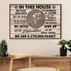 Cycling, Mountain Biking Canvas  Prints | In This House | Wall Art Gift for Cycler