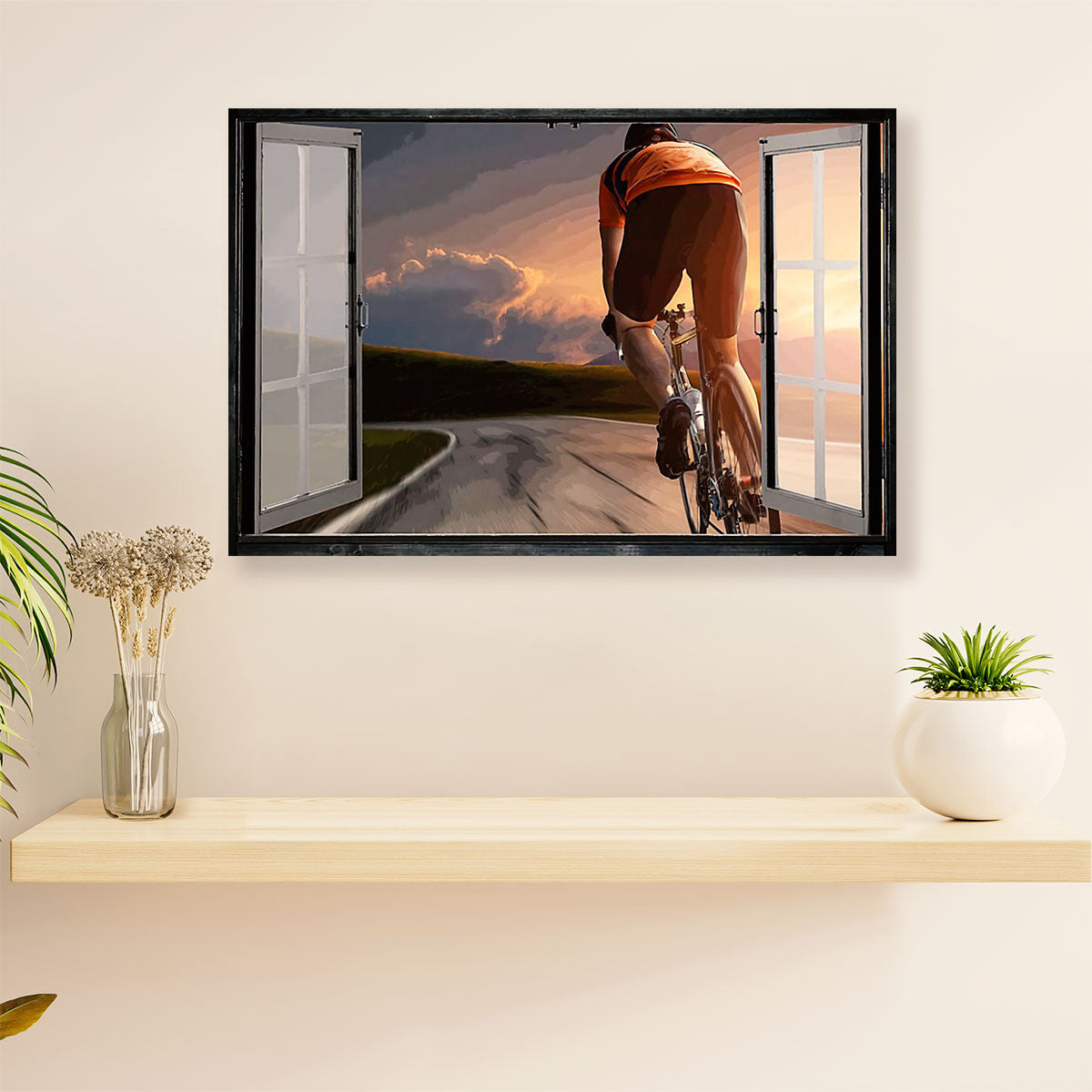 Cycling, Mountain Biking Canvas  Prints | Mountain Landscape | Wall Art Gift for Cycler