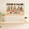 Cycling, Mountain Biking Poster Print | Cycling Is Calling | Wall Art Gift for Cycler