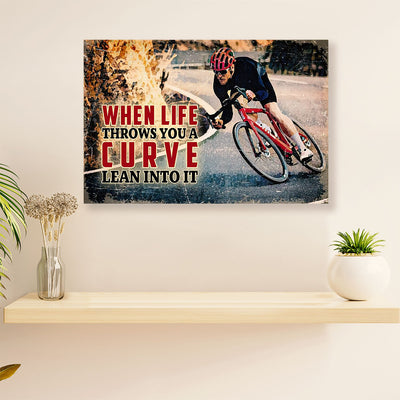 Cycling, Mountain Biking Canvas  Prints | Lean To It | Wall Art Gift for Cycler