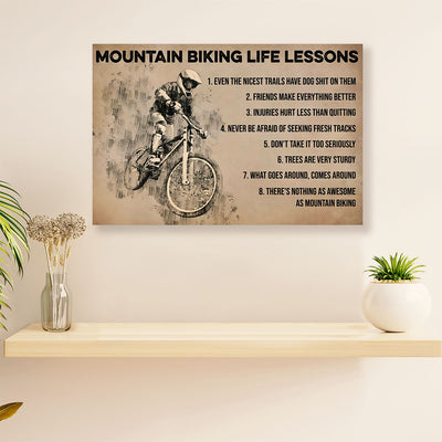 Cycling, Mountain Biking Canvas  Prints | Mountain Biking Life Lessons | Wall Art Gift for Cycler