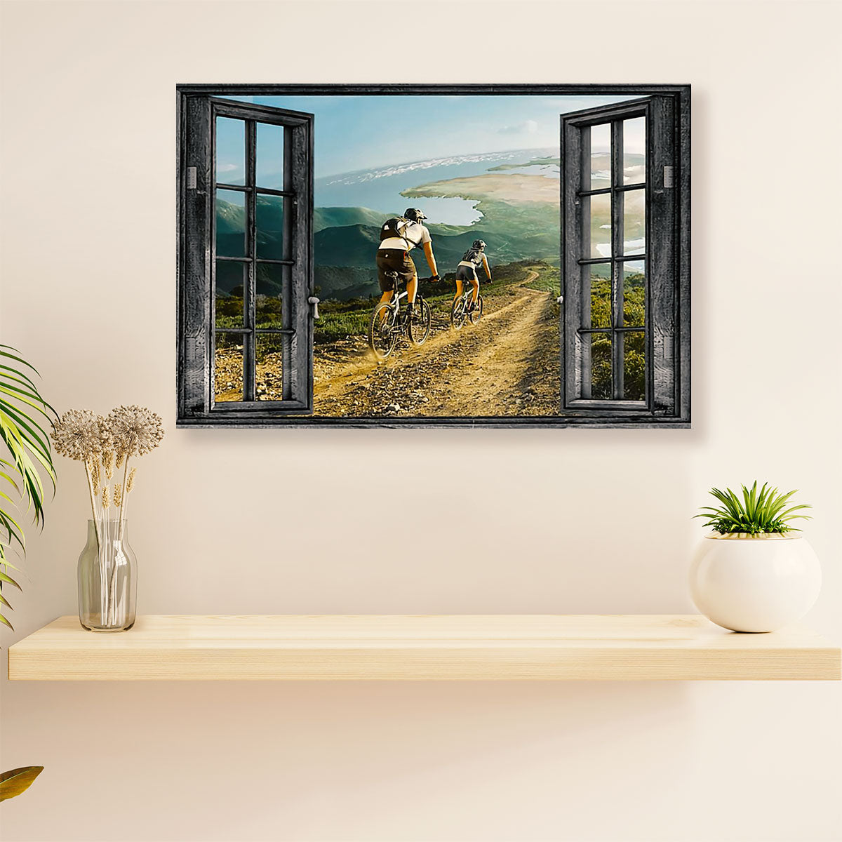 Cycling, Mountain Biking Canvas  Prints | Landscape | Wall Art Gift for Cycler