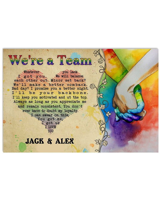 Custom LGBT We're A Team