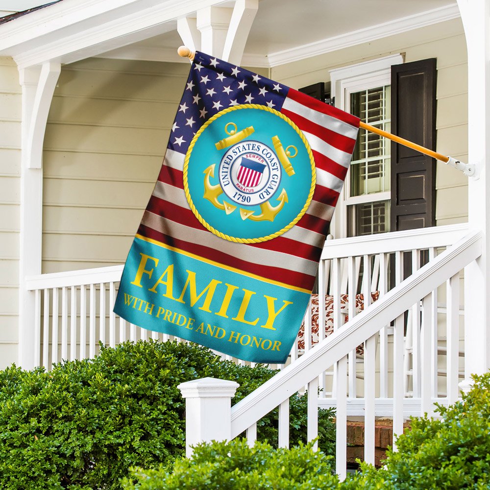 Family With Pride And Honor U.S. Coast Guard Flag