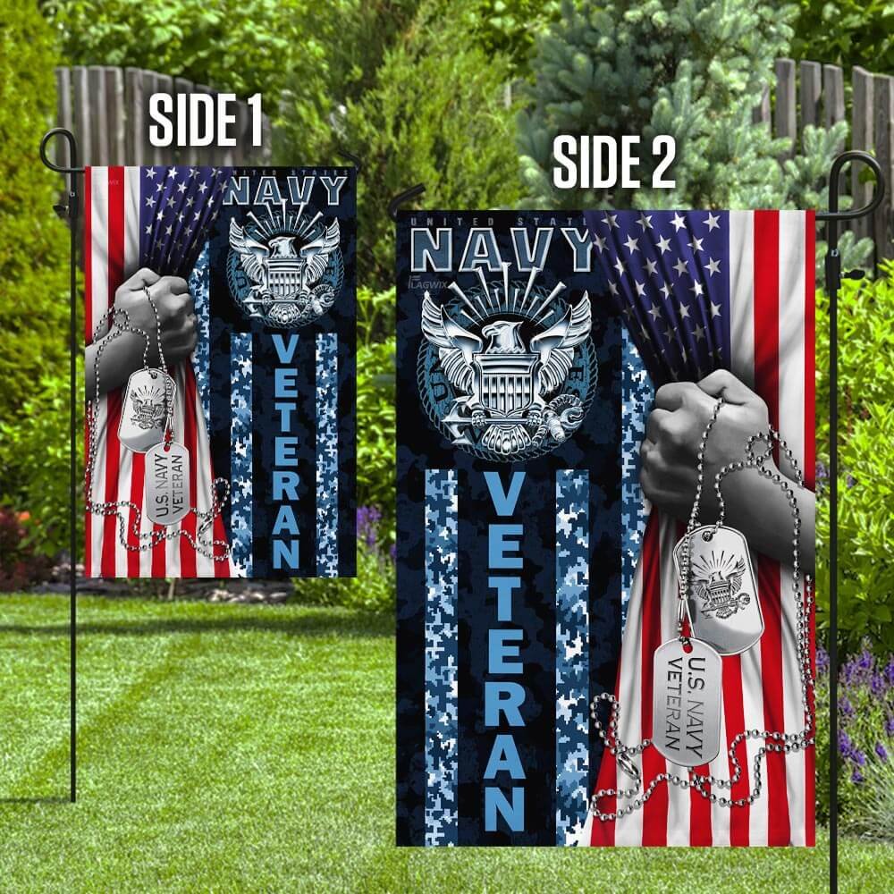United States Navy Veteran America Flag