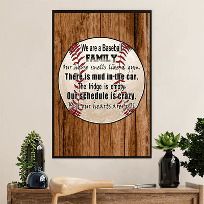 Baseball Canvas Wall Art Prints | Baseball Family | Home Décor Gift for Baseball Player