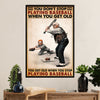 Baseball Poster Prints Wall Art | Get Old When Stop Playing | Home Décor Gift for Baseball Player