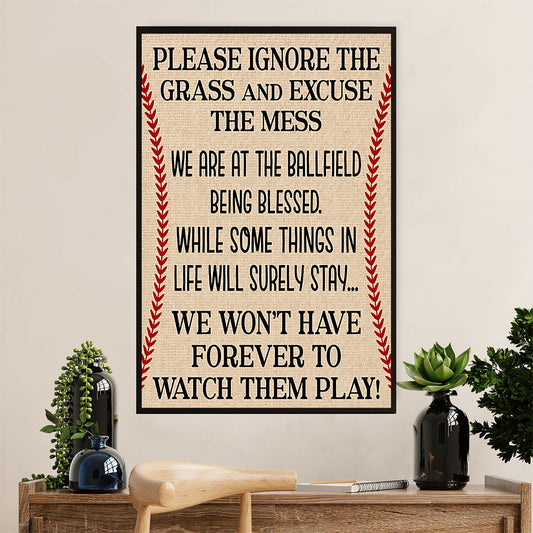 Baseball Canvas Wall Art Prints | Being Blessed | Home Décor Gift for Baseball Player