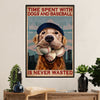 Baseball Poster Prints Wall Art | Loves Dogs & Baseball | Home Décor Gift for Baseball Player