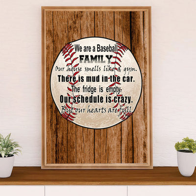 Baseball Canvas Wall Art Prints | Baseball Family | Home Décor Gift for Baseball Player