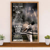 Baseball Canvas Wall Art Prints | Laugh Love Live | Home Décor Gift for Baseball Player