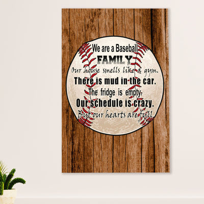 Baseball Canvas Wall Art Prints | Baseball Family | Home Décor Gift for Baseball Player