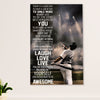 Baseball Poster Prints Wall Art | Laugh Love Live | Home Décor Gift for Baseball Player