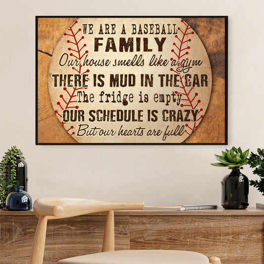Baseball Canvas Wall Art Prints | Baseball Family | Home Décor Gift for Baseball Players